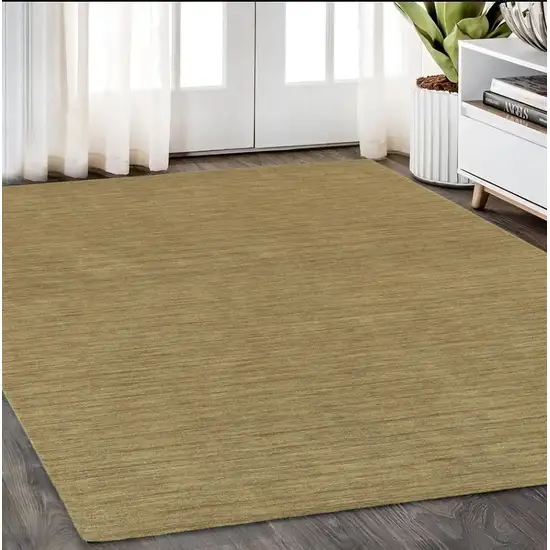 Gold Wool Hand Tufted Area Rug Photo 1