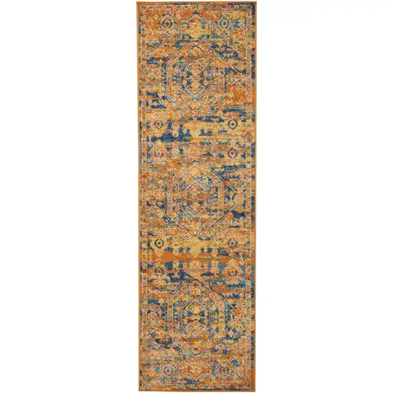 8' Sunset Power Loom Runner Rug Photo 6