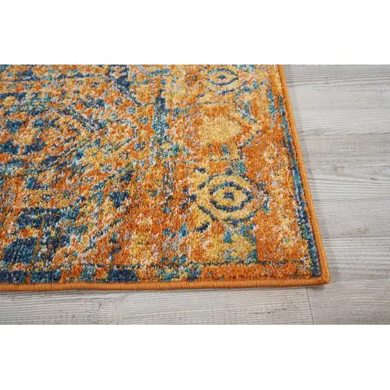 Gold and Blue Antique Scatter Rug Photo 7