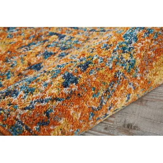 Gold and Blue Antique Scatter Rug Photo 2