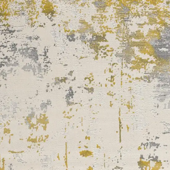 Gold Abstract Dhurrie Area Rug Photo 6