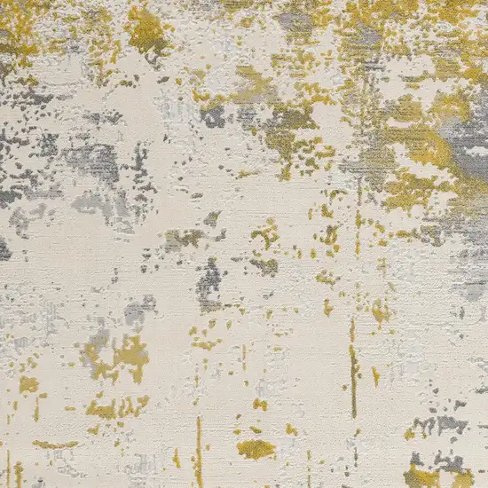 Gold Abstract Dhurrie Area Rug Photo 6