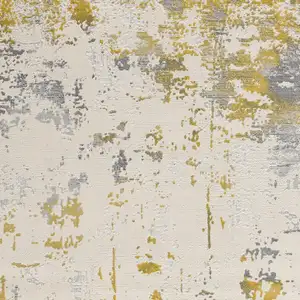 Photo of Gold and Gray Abstract Area Rug