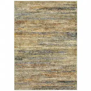 Photo of Gold and Green Abstract Area Rug