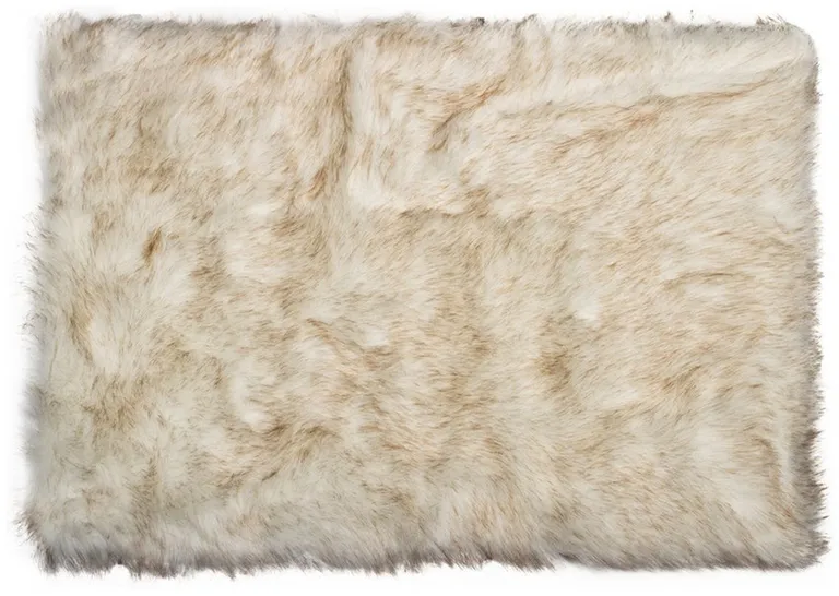 Gradient Brown Faux Sheepskin Area Rug Photo 1