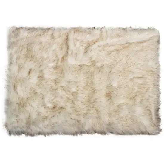 Gradient Brown Faux Sheepskin Area Rug Photo 1