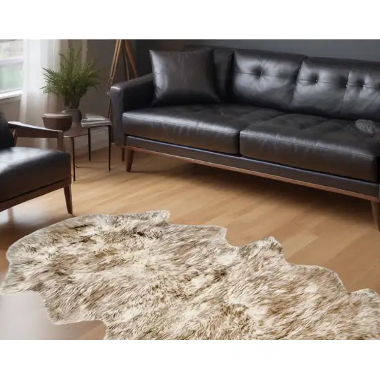 Gradient Chocolate Animal Print Area Rug Photo 1