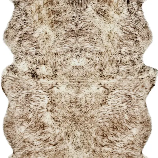 Chocolate Genuine Sheepskin Ombre Flokati Handmade Area Rug Photo 4