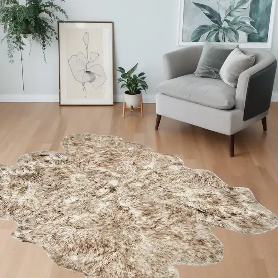 Gradient Chocolate Animal Print Area Rug Photo 1