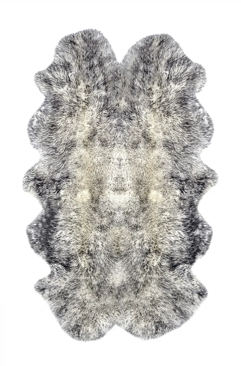 Gradient Gray Quattro Sheepskin - Area Rug Photo 1