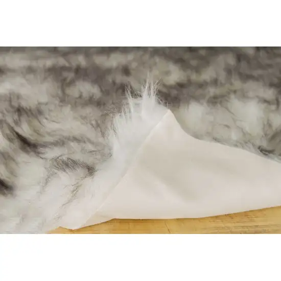 Gradient Grey Faux Sheepskin - Area Rug Photo 4