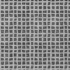 Photo of Graphite Gray And Silver Geometric Washable Indoor Outdoor Area Rug