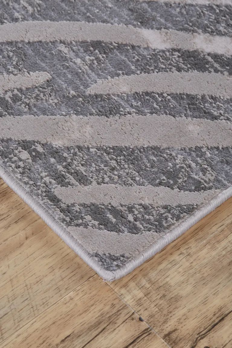 Gray Abstract Area Rug Photo 3