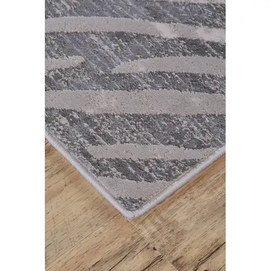 Gray Abstract Area Rug Photo 3