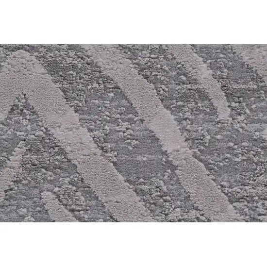 Gray Abstract Area Rug Photo 5