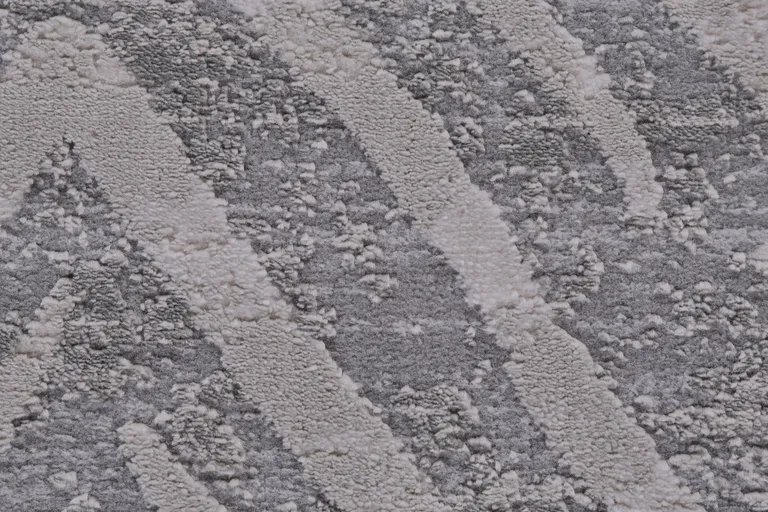 Gray Abstract Area Rug Photo 5