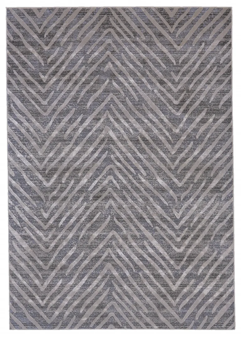 Gray Abstract Area Rug Photo 1