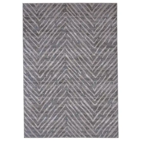 Gray Abstract Area Rug Photo 1