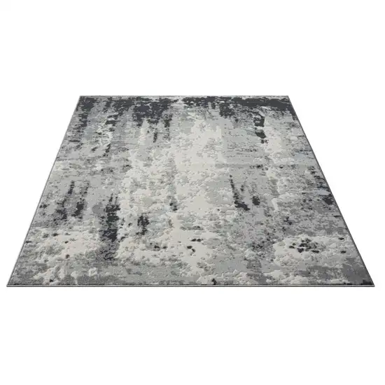 Gray Abstract Area Rug Photo 3