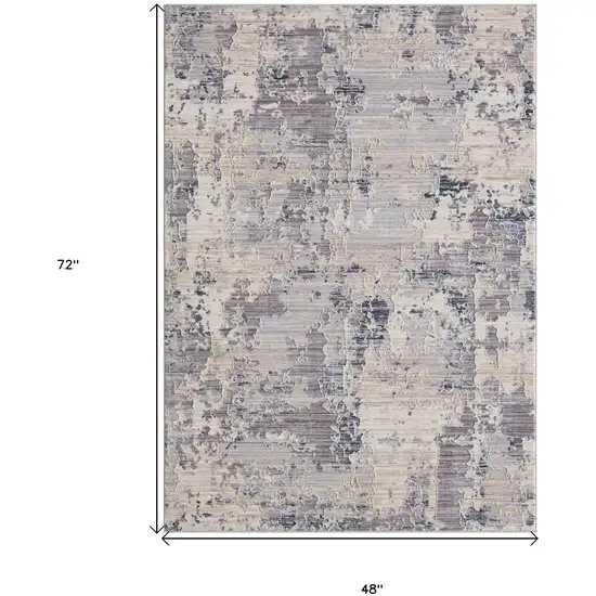 Gray Abstract Area Rug Photo 6