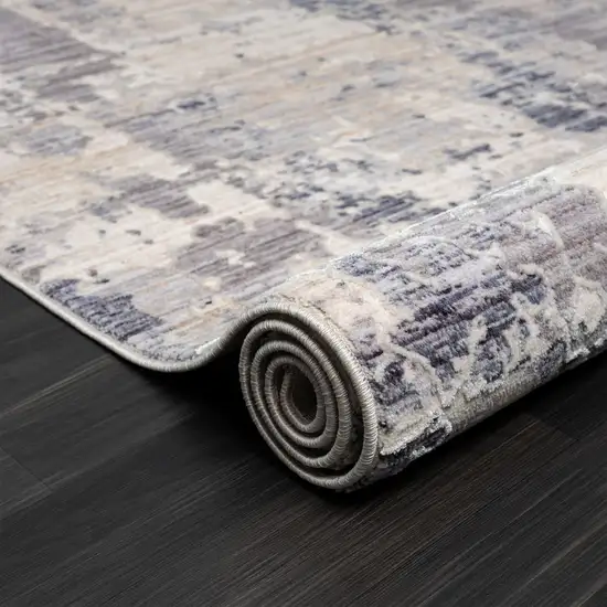 Gray Abstract Area Rug Photo 3