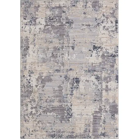 Gray Abstract Area Rug Photo 7