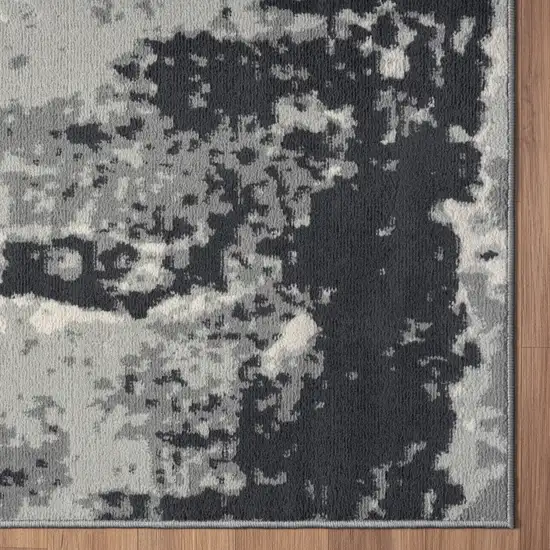 Gray Abstract Area Rug Photo 4