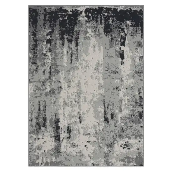 Gray Abstract Area Rug Photo 1