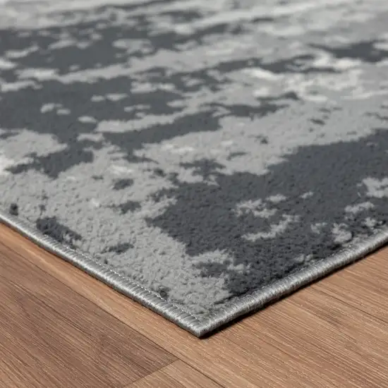 Gray Abstract Area Rug Photo 5