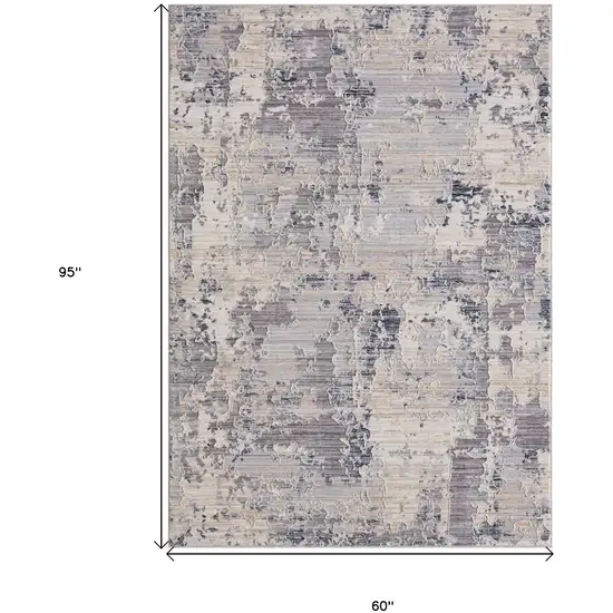 Gray Abstract Area Rug Photo 9