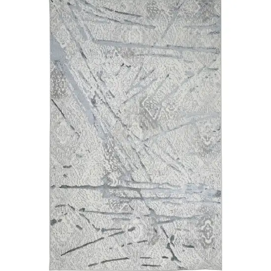 Gray Abstract Area Rug Photo 1