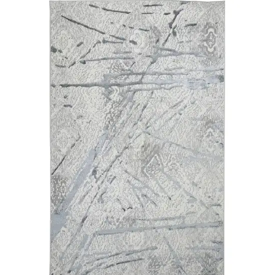 Gray Abstract Area Rug Photo 3