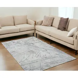 Photo of Gray Abstract Area Rug