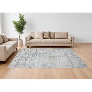 Photo of Gray Abstract Area Rug