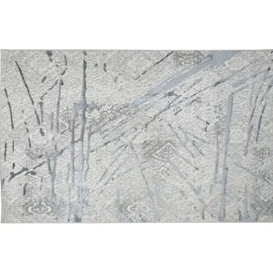 Gray Abstract Area Rug Photo 9