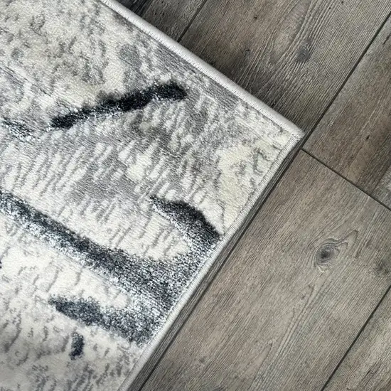 Gray Abstract Area Rug Photo 3