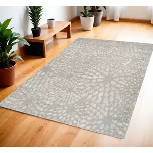 Photo of Gray Abstract Area Rug