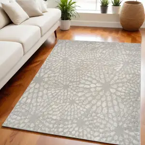 Photo of Gray Abstract Area Rug