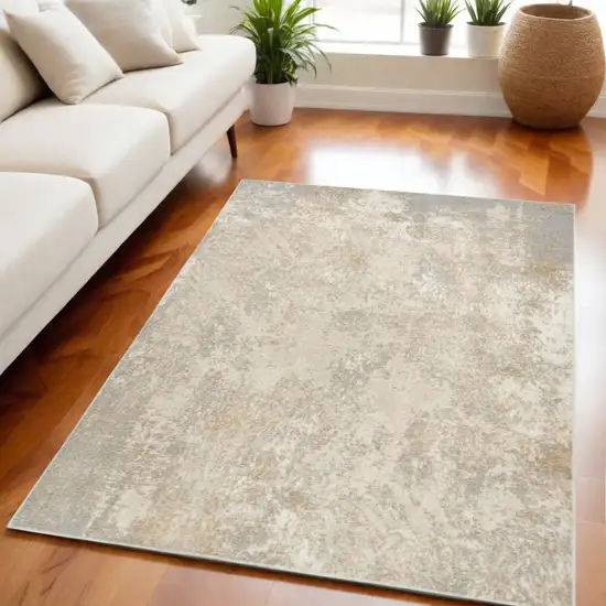 Gray Abstract Area Rug Photo 1