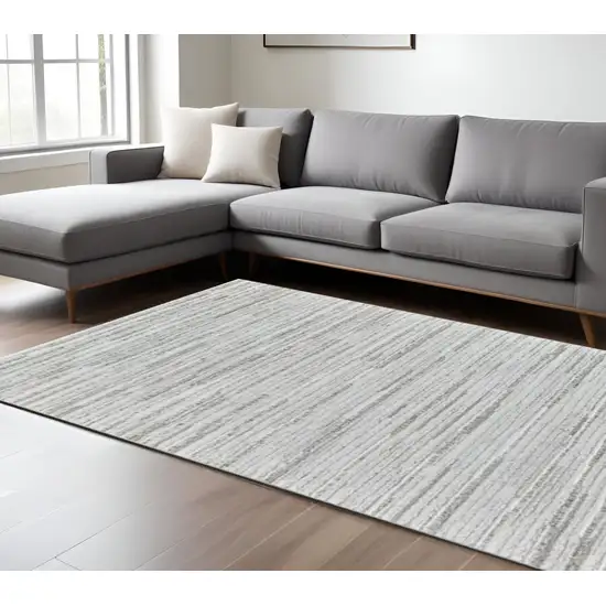 Gray Abstract Area Rug Photo 1