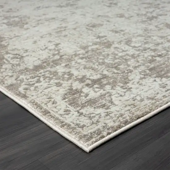 Gray Abstract Distressed Area Rug Photo 5