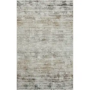 Photo of Gray Abstract Distressed Area Rug