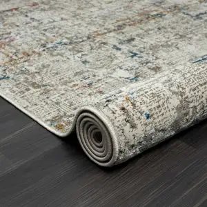 Photo of Gray Abstract Distressed Area Rug