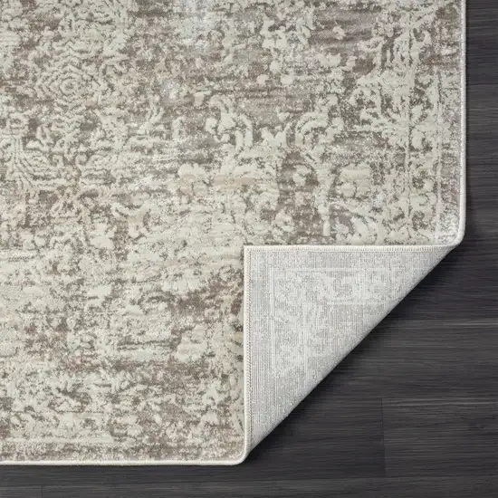 Gray Abstract Distressed Area Rug Photo 7