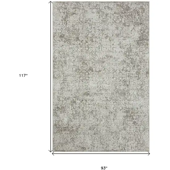 Gray Abstract Distressed Area Rug Photo 3