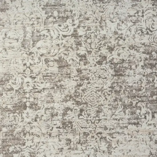 Gray Abstract Distressed Area Rug Photo 7