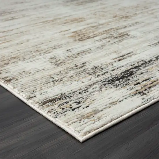 Gray Abstract Distressed Area Rug Photo 7