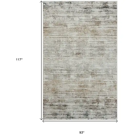 Gray Abstract Distressed Area Rug Photo 2