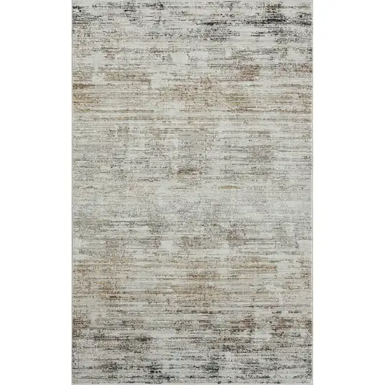 Gray Abstract Distressed Area Rug Photo 4