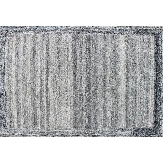 Gray Abstract Hand Tufted Non Skid Area Rug Photo 8